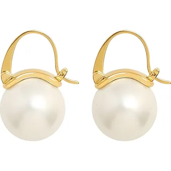 Náušnice IZMAEL Náušnice PE 20778 Zlatá/Bílá KP20778