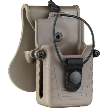 Airsoft Amomax Opaskové polymerové pouzdro na vysílačku Baofeng UV-5R/82, Motorola T82 - FDE