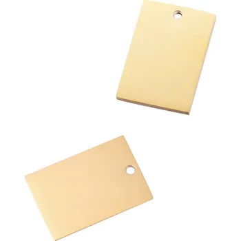 Materiál na výrobu šperku Přívěsek Obdélník 22x15mm Zlacený - 1Ks - 1Ks