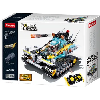 RC model auta Sluban Stavebnice Power Bricks M38-B1021 Pásový vůz Scorpion R/C na dálkové ovládání