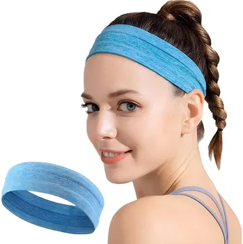 Čelenka IZMAEL Elastická látková čelenka na běhání a fitness – Tyrkysová