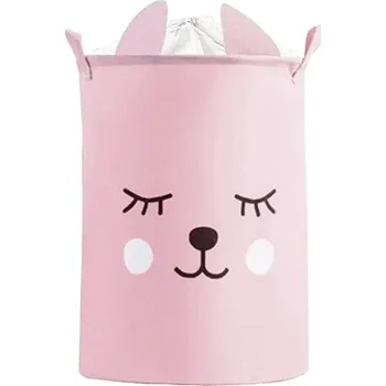 Úložný box Sipo Koš na hračky 43 l Teddy Bear růžový