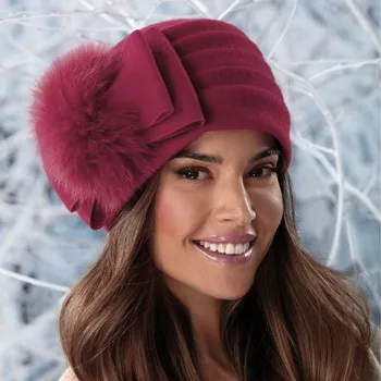 Čepice KRUMLOVANKA W-0007/478 vínová