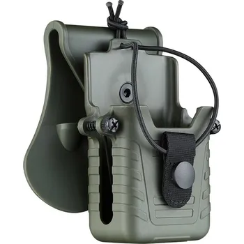 Sportovní střelba Amomax Opaskové polymerové pouzdro na vysílačku Baofeng UV-5R/82, Motorola T82 - Olive Drab