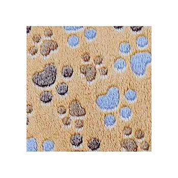 Pelíšek pro psa Deka pro psy LASLO s tlapičkami 100x150cm béžová TR