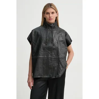 Pánská vesta Kožená vesta Day Birger et Mikkelsen Mortimer - Polished Leather DAY65243424 černá 99X, vel. L