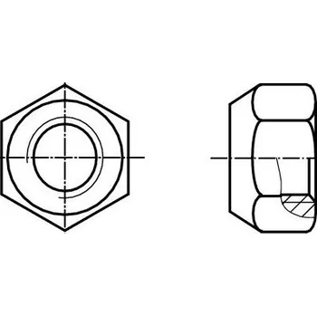 Matice Matice šestihranné samojistné celokovové din 980 V m 6 pevnost 8.8 zinek bílý