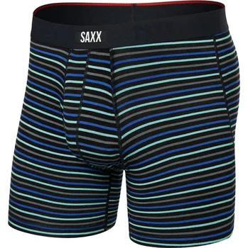 Boxerky spodní prádlo SAXX VIBE XTRA SC BB FLY, Gent's Stripe-Sport Blue - XXL