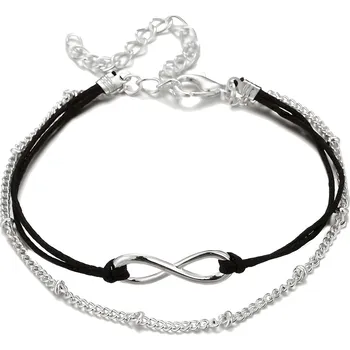 Náramek IZMAEL Náramek FO 6294 Stříbrná/Černá KP6294