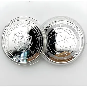 Přívěsek Mince Qtum Stříbrná