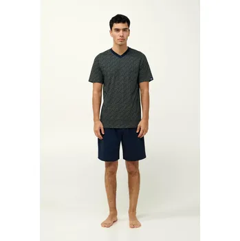 Pánské pyžamo Vamp Pánské bavlněné pyžamo s krátkými kalhotami 23653