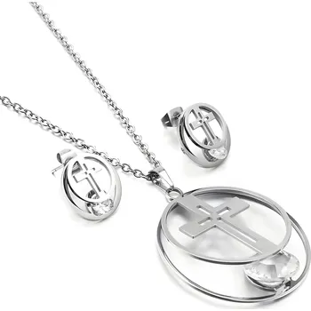 Souprava šperků IZMAEL Set RO 15134 Stříbrná KP15134