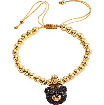 Náramek IZMAEL Náramek Bear Zlatá/Tm.Modrá KP28485