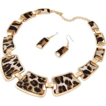 Souprava šperků IZMAEL Set Leopard Zlatá/Hnědá KP29710