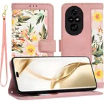 Techsuit Knížkové pouzdro s květinovým motivem pro Honor 200 pro Honor 200 Pro 13