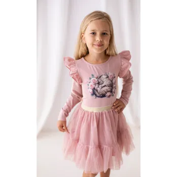 Dívčí šaty Sweet Cat–růžová dívčí blůzka -Lily Grey 140 / 10 let