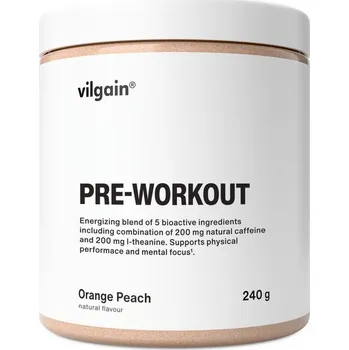 Anabolizér Vilgain Pre-Workout – Pomeranč s broskví 240 g