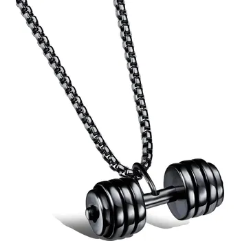 Náhrdelník IZMAEL Náhrdelník Dumbbell Černá KP34198
