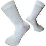 Bavlněné ponožky společenské 43-45 světle šedá