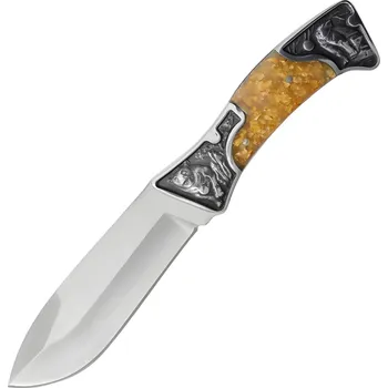 Kuchyňský nůž HARAHU Outdoorový nůž CO 37283 KB3206 Žlutá 11 cm