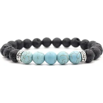 Náramek IZMAEL Náramek OR 33393 Černá/Tyrkysová KP33393