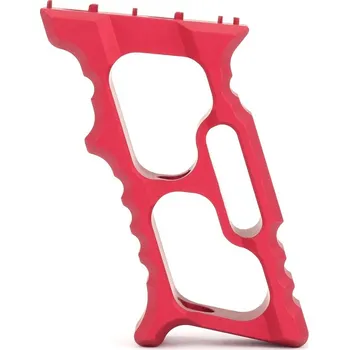 Sportovní střelba JJ Airsoft CNC hliníková rukojeť TD Minivert pro KeyMod / M-LOK předpažbí - červená