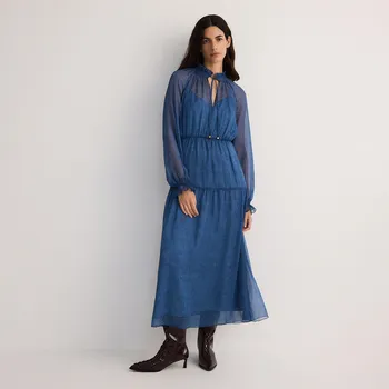 Dámské šaty Reserved - Maxi šaty s ozdobným výstřihem - indigová - 114DO-57X - 114DO-57X-M-2