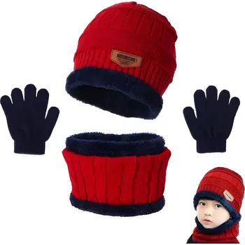 Čepice Dětský zimní set Bordová