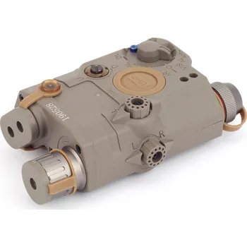 Sportovní střelba Element PEQ-15/LA-5C UHP LED svítilna se zeleným a IR laserem (RIS) - Dark Earth