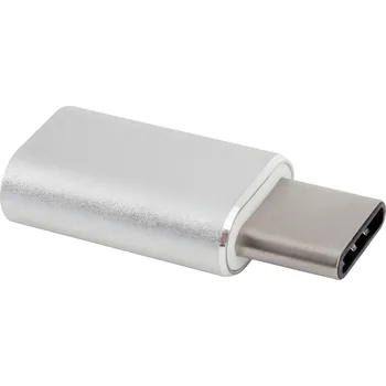 Datové redukce Adaptér XQISIT USB C na Micro USB – Stříbrná