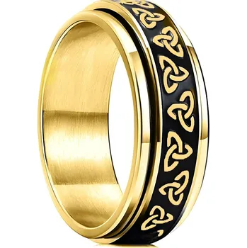 Prsten IZMAEL Prsten CE 31878 Zlatá/Černá KP31878 52mm KP31878