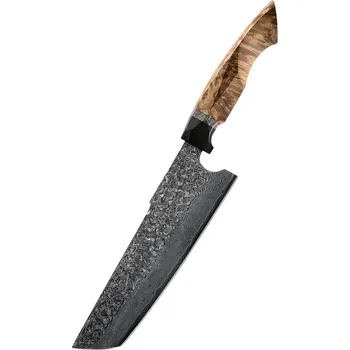 Kuchyňský nůž IZMAEL Damaškový kuchyňský nůž YU 37465 Nakiri/Hnědá 18 cm
