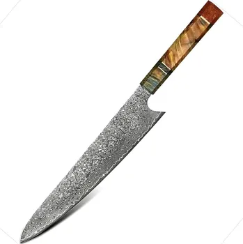 Kuchyňský nůž IZMAEL Damaškový kuchyňský nůž YO 37573 Slicer/Multibarevná 25.5 cm