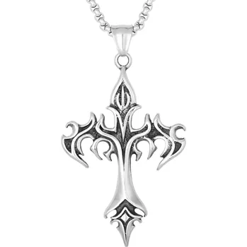 Náhrdelník IZMAEL Náhrdelník FL 33480 Cross Stříbrná KP33480