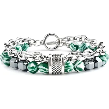 Náramek IZMAEL Náramek GA 34292 Zelená/Bílá KP34292