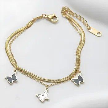 Náramek IZMAEL Náramek Vintage Butterfly Zlatá KP36533