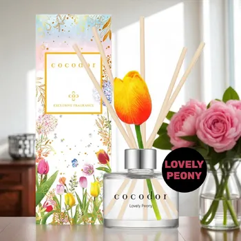 Aroma difuzér COCODOR - Tulip Diffuser Lovely Peony - Difuzér s vůní rozkvetlé pivoňky - 120 ml