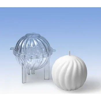 Výroba svíčky Polykarbonátová forma na svíčku spirálová koule pr. 7cm