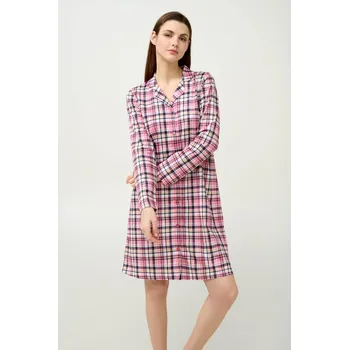 Dámské pyžamo Vamp Dámska bavlněná noční košile s knoflíky 23211