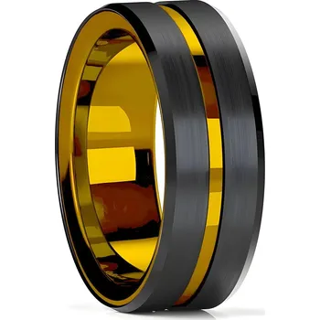 Prsten IZMAEL Prsten AR 32122 Černá/Zlatá KP32122 62mm KP32122