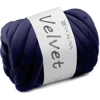Příze Příze Marshmallow silná Velvet Ø20 mm 500 g Varianta: 8 (048) modrá tmavá, Balení: 1 ks