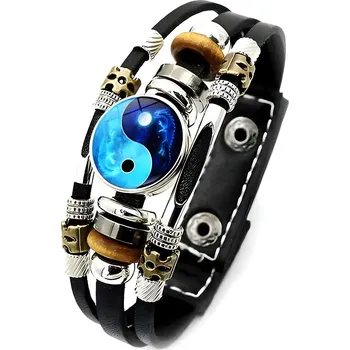 Náramek IZMAEL Pánský náramek BA 34446 Černá/Modrá KP34446