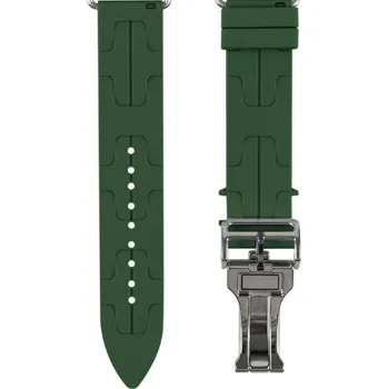 Silikonový barevný řemínek s motýlkovou kovovou sponou 22mm pro hodinky Samsung / Huawei / Xiaomi / Garmin Barva: Zelená, Typ: 5