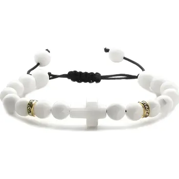 Náramek IZMAEL Náramek Ethnic Cross Bílá KP29847