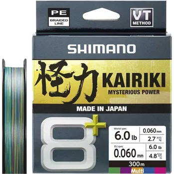 Šňůra Shimano Kairiki 8+ Multi Color 300 m 0,20 mm