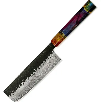 IZMAEL Damaškový kuchyňský nůž SE 37545 Nakiri/Multibarevná 18.9 cm