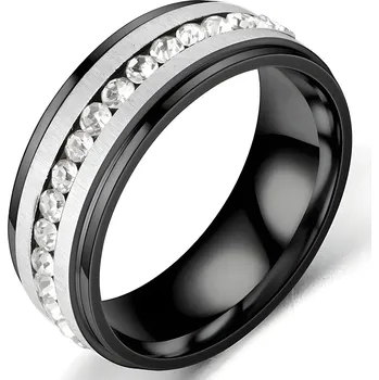 Prsten IZMAEL Prsten NO 17164 Černá/Stř. KP17164 69mm KP17164