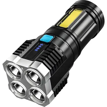 Svítilna Maxi LED baterka s USB nabíjaním-Čierna