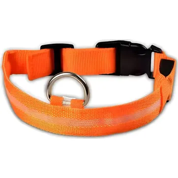 Obojek pro psa Svítící obojek pro psa s USB nabíjením Oranžová/XS