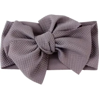 IZMAEL Dětská čelenka Mašle Šedá